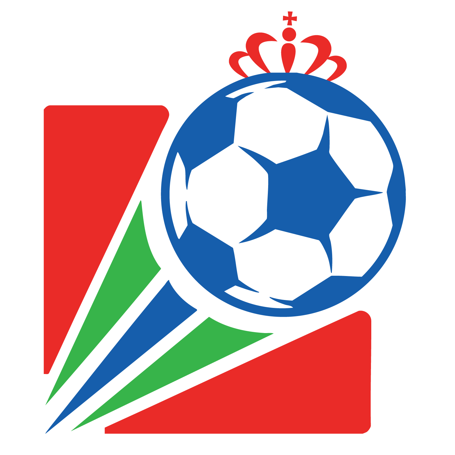 San Bernardino Soccer Complex full-color logo with crowned soccer ball icon (transparent background)